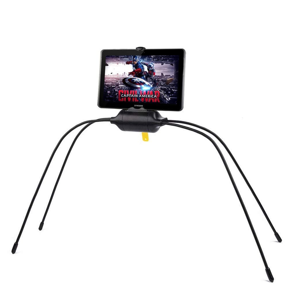 Tablet Holder for Bed,Newest Adjustable Stand for Tablet and Cell Phone,Universal Gooseneck Legs Smartphone iPad Holder Stand for Bed,Sofa,Table or Any Ssmooth Surface and Uneven Surfaces (Black)