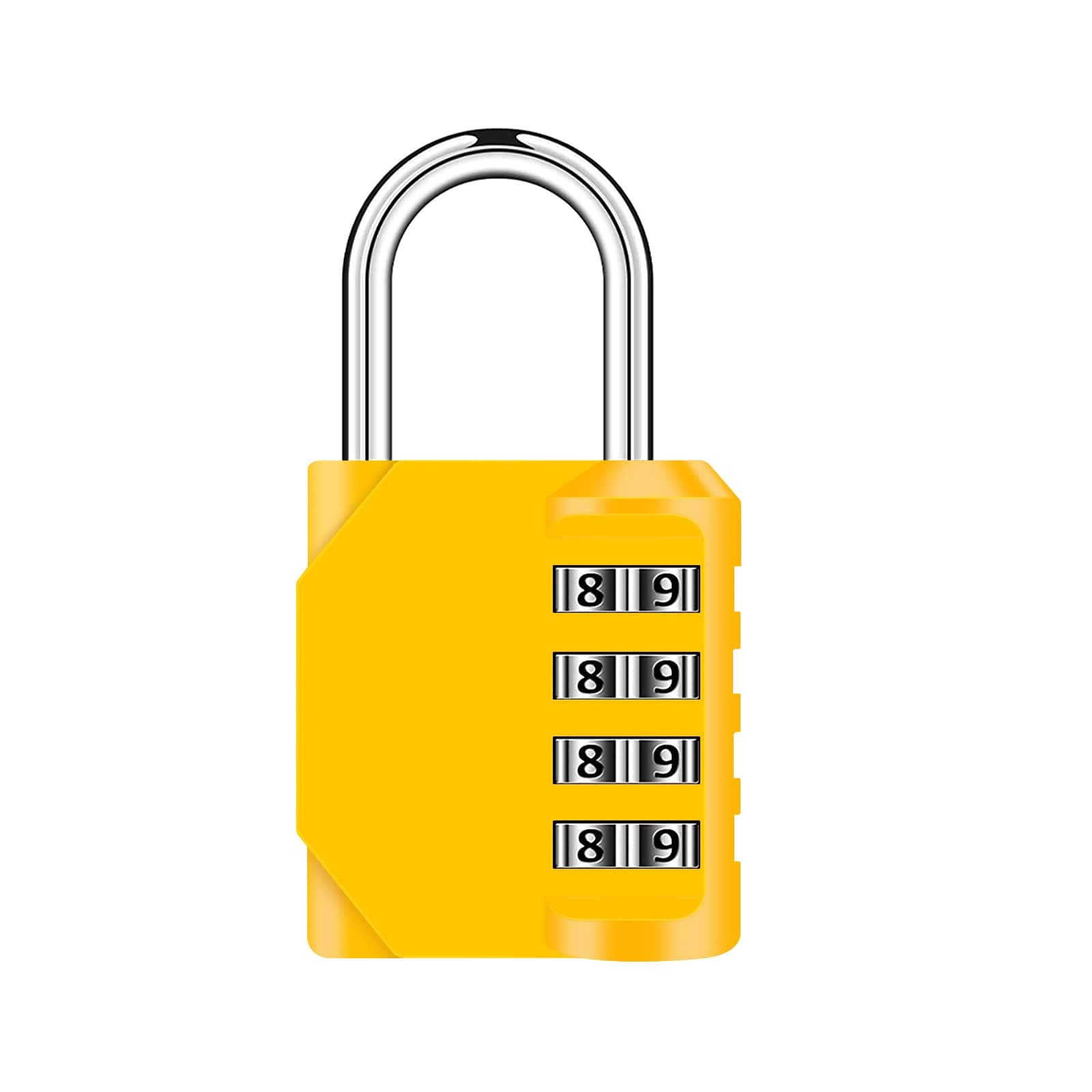 Combination Padlock, TACKOU Padlocks with Code,4 Digit Combination Lock, Heavy Duty Locker Padlocks Weatherproof Padlock Outdoor Combination Lock for School, Gym Locker,Sports Locker,Toolbox,Yellow