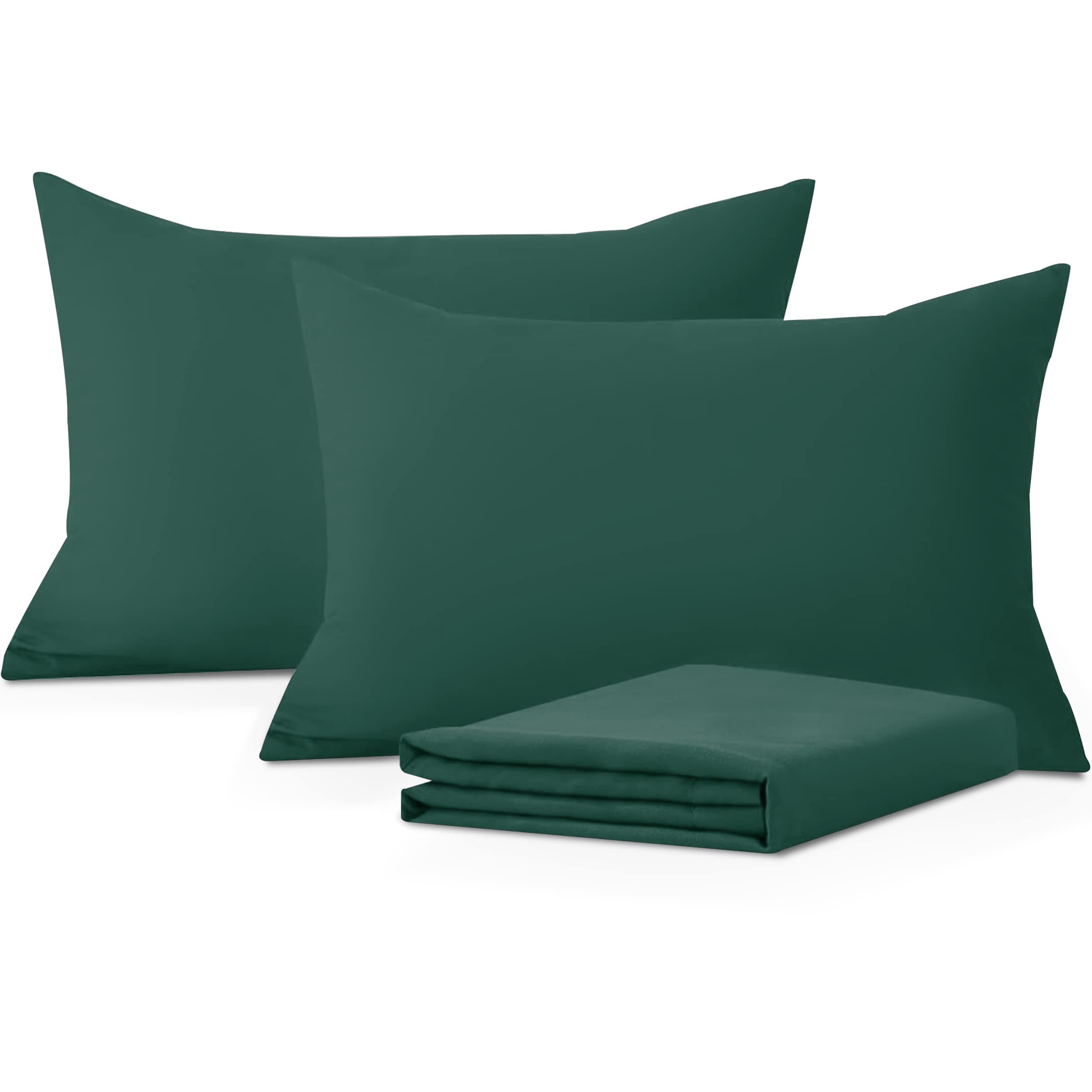 Moonlight Bedding Pillow Cases 2 Pack – Emerald Green Pillowcases Envelope Closure Super Soft Brushed Microfiber Standard House Wife Pillow Covers, (50 X 75 CM)