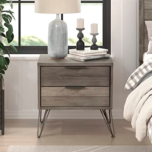 Lexicon Leavitt 2-Drawer Nightstand, Gray