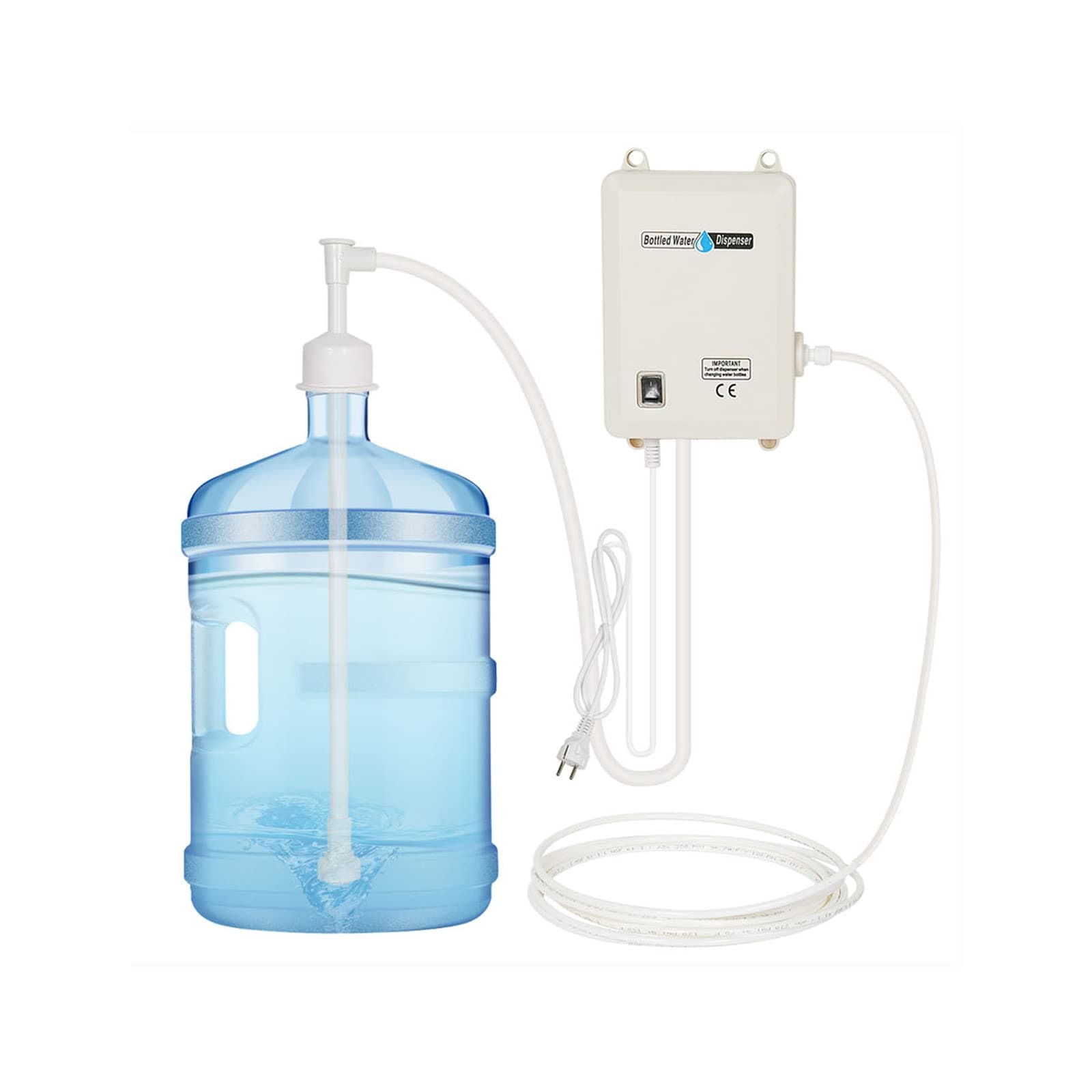 Bottle Water Dispenser Pump System Automatic 110V 40psi 1 GPM for Home/Office Kitchen Refrigerator Coffee Maker Ice Maker for 3 or 5 Gal Water Bottle Single Inlet (Bottle Not Included)