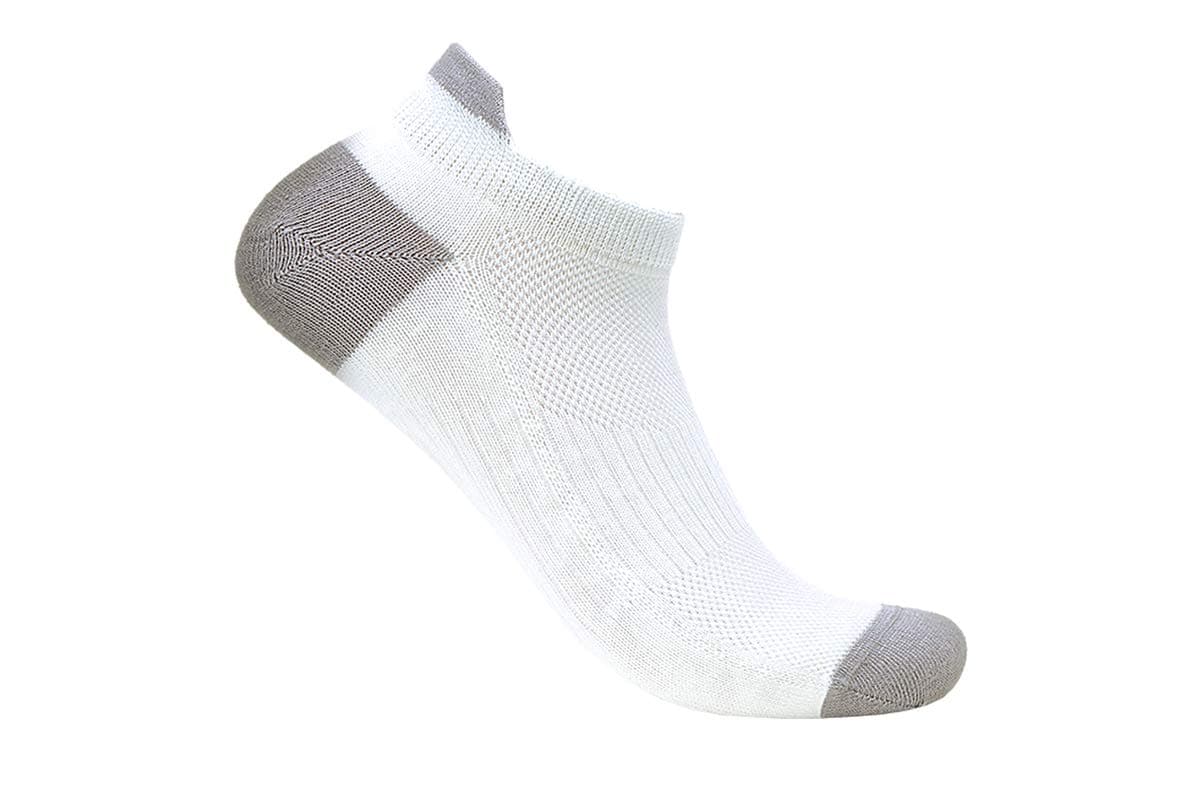 Orthofeet Low Cut Non-Binding Non-Constrictive Circulation Seam Free White Socks, 3 Pack