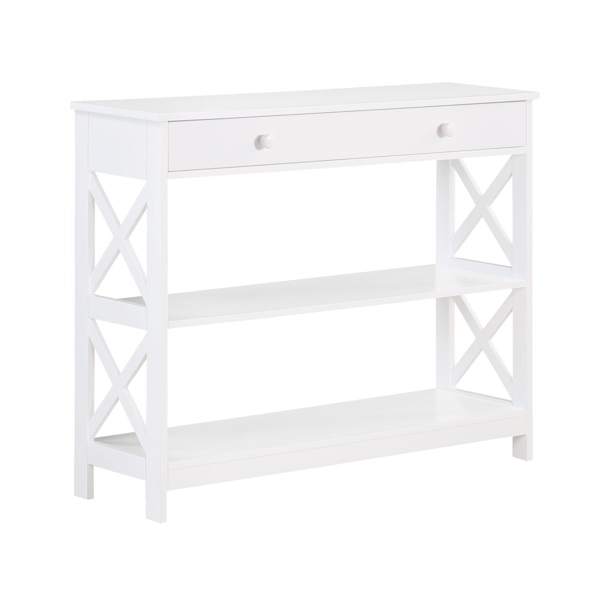 Convenience Concepts Oxford 1-Drawer Console Table, White