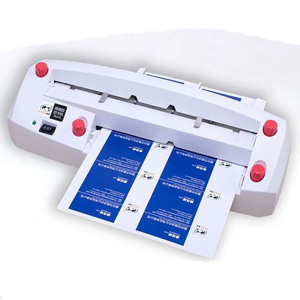 110V Business Card Cutter Automatic Binding Machine Electric Adjustable Name Card Slitter for 3.5"x2.1"/80x54mm Card Cutting Machine