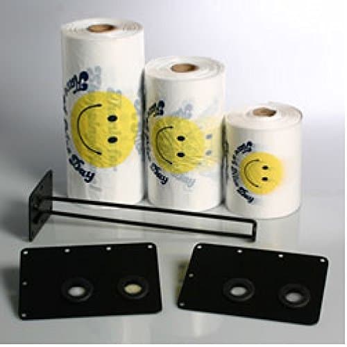 Barnes Paper Co RollMate 18, Medium, Happy Face, 9.5x6x18, 2000/case ROLL BAGS MEDIUM