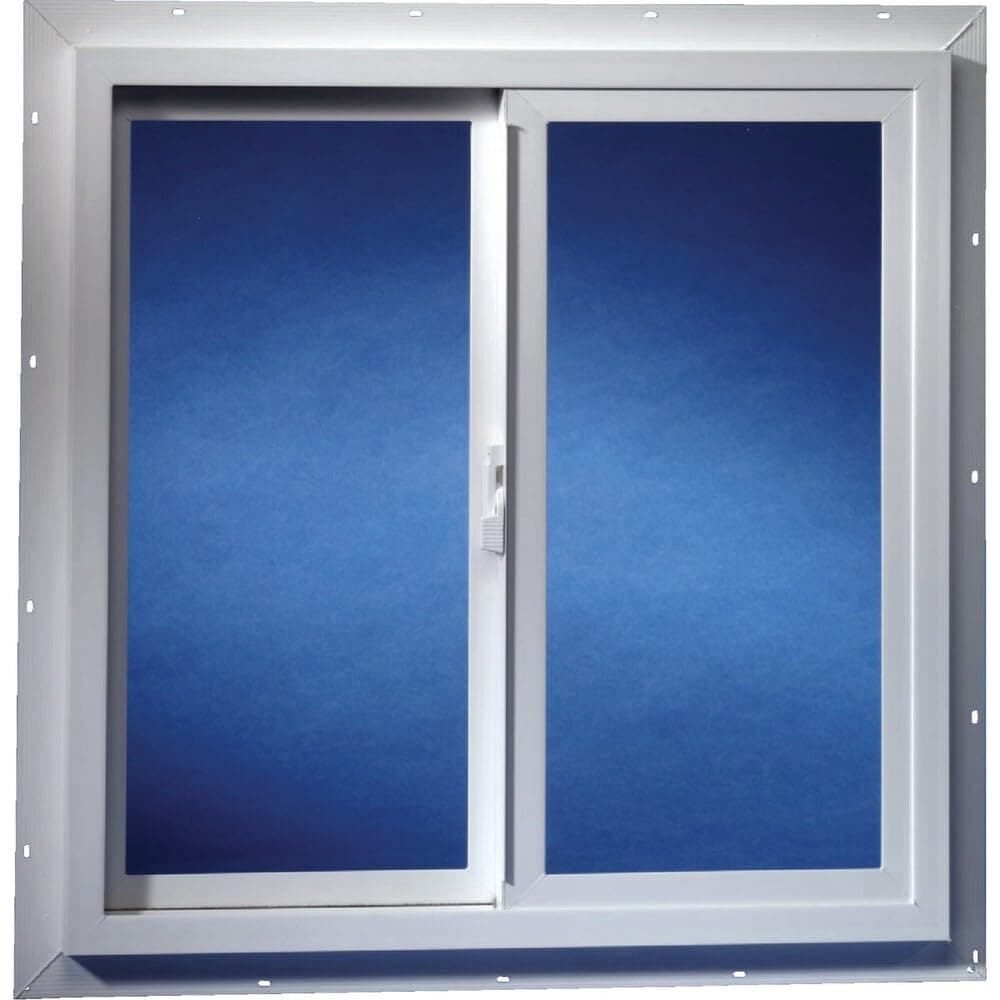 3020Igutdouble Slider Utility Window Impact Resistant Solid Vinyl Frame & Sash, Fully Welded & Double Paned, 3 x 2'