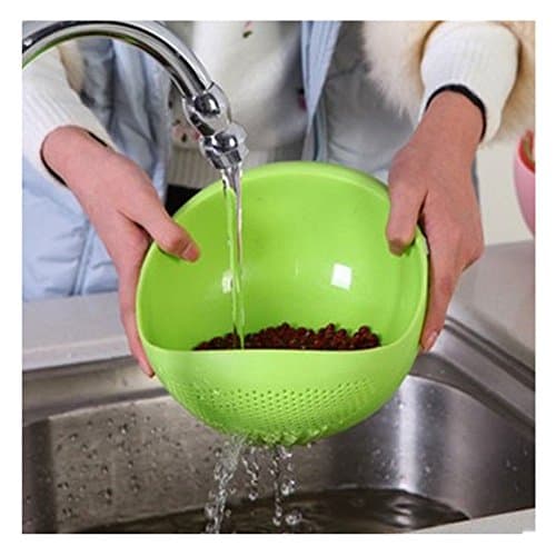 Machak Fruit Vegetable Rice Washing Strainer Bowl Storage basket (Assorted Colour)
