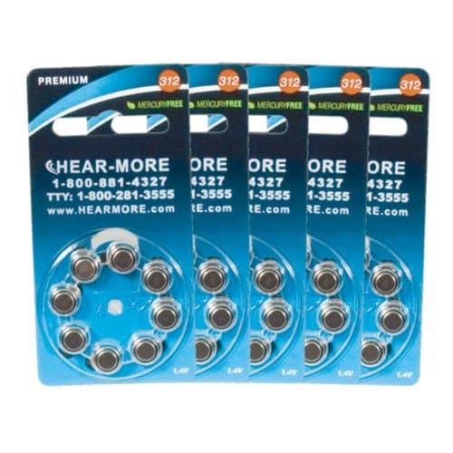 Hearing Aid Batteries- Size 312 -Ctn-40