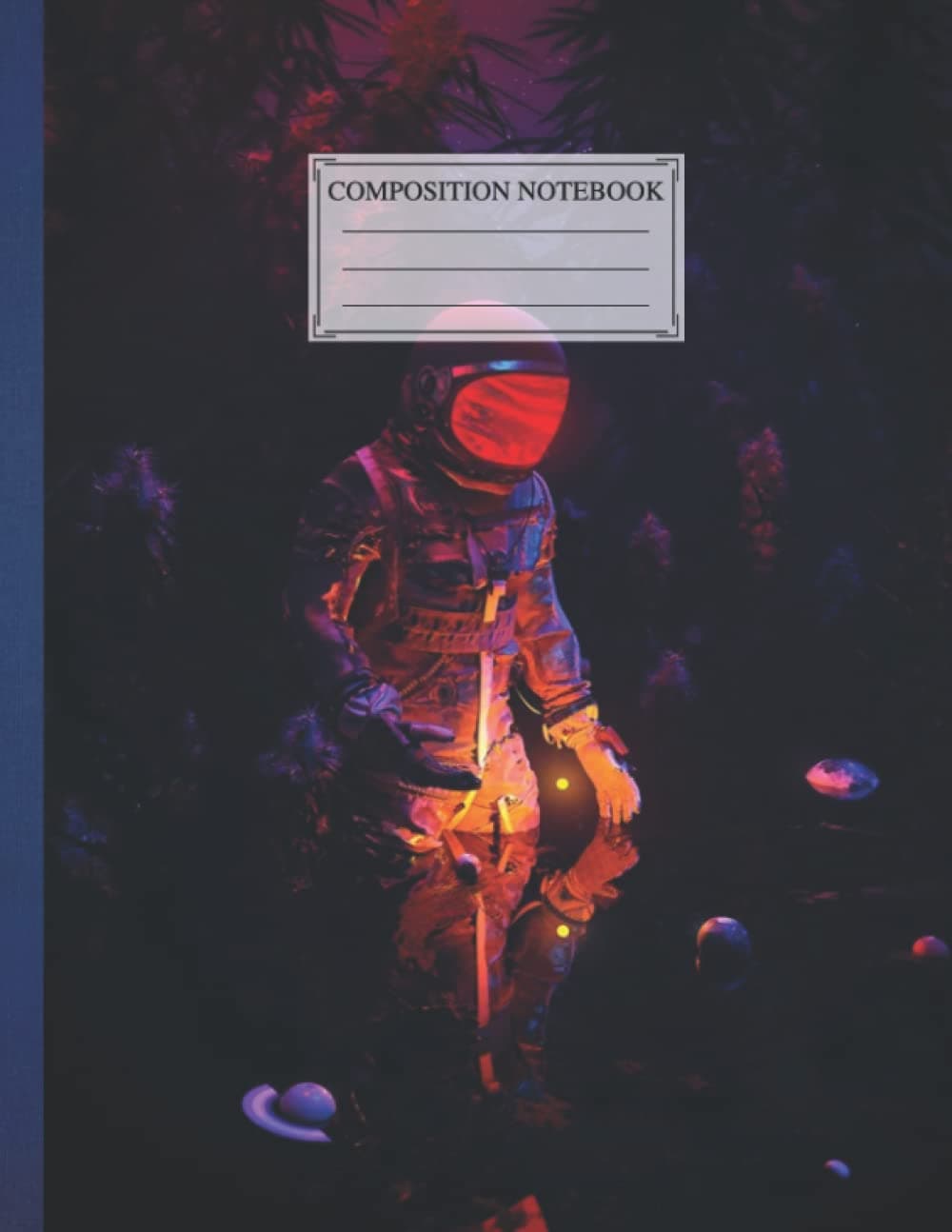 Composition Notebook Stellar Spot , 8.5 x 11 Inches, 110 page Universe Galaxy Animal , Cover Black White Striped Love Kids Students Girls For Children Home School Collage Ruled