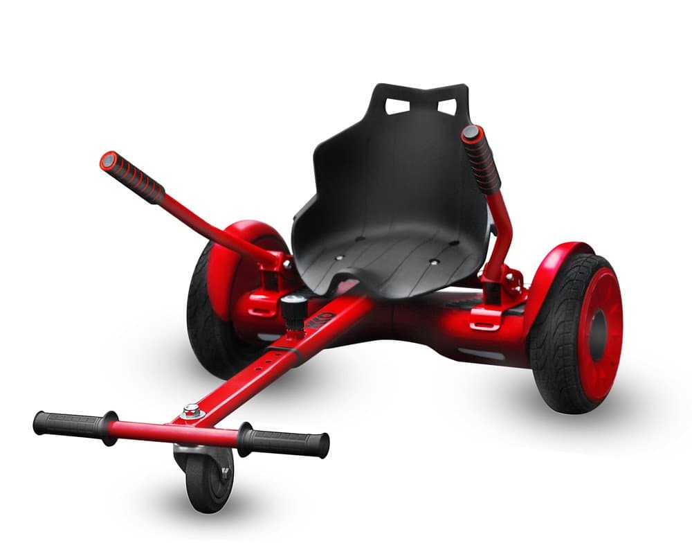 Hoverboard Hover Kart Fits 6.5", 8", 10" Transform Hoverboard into Go-Kart, for Kid and Adult Heavy Duty Frame (Red)