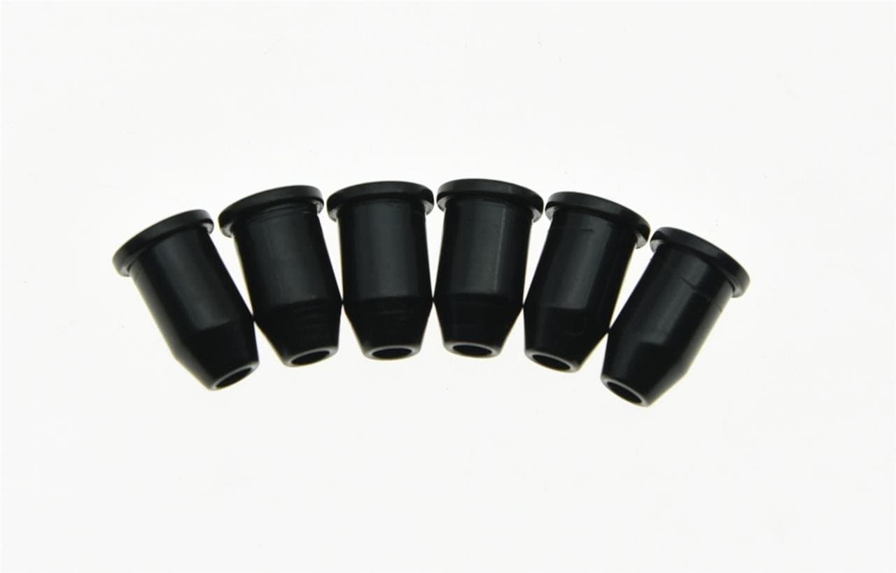 - 6x Black Guitar String Through Body Ferrule 1/4"(6.35mm) String Ferrules for Telecaster/Tele Guitar