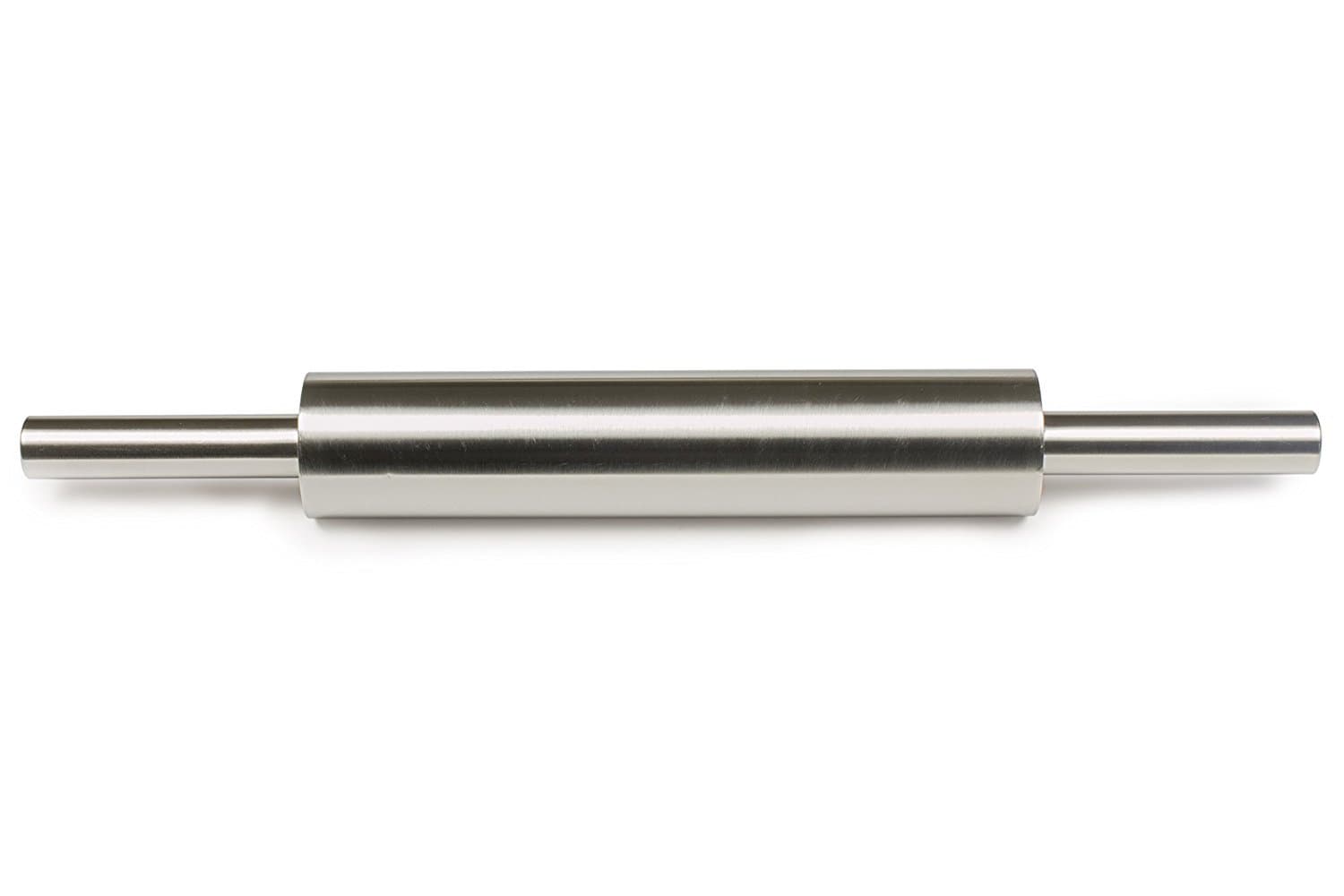 RollerMaster Rolling Pin - 25% Less Effort Working the Dough - Upgrade Your Baking - Non-Stick & Zero Maintenance - French Metal Stainless Steel Construction (Non Marble Pins) - [Gift Packaging]