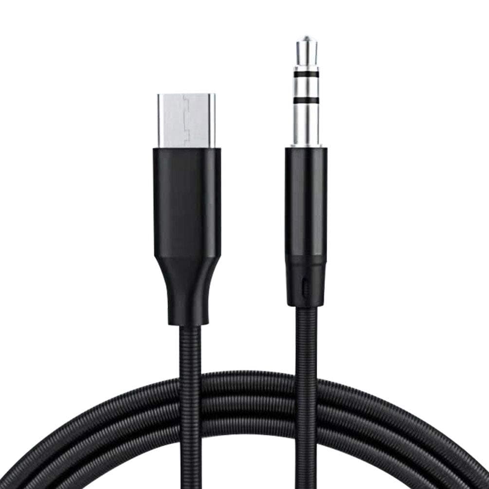 FDG C-type USB adapter cable to 3.5mm male audio plug, with Motorola jack, Android and more devices with USB C port, for car stereo equipment