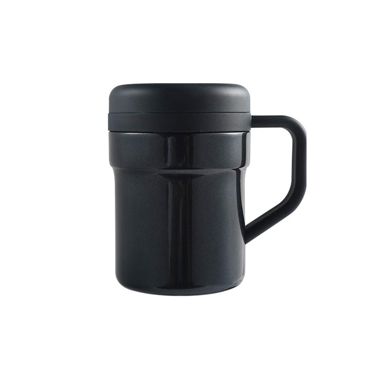 2019 Sturdier Version Vortex Mixer Thermal Energy Self Stirring Mug Auto Self Mixing Stainless Steel Cup for Bulletproof/Coffee/Tea/Hot Chocolate/Cocoa Protein Shaker Mug No Need Batteries(Black)
