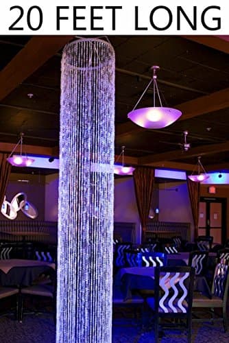 Diamonds Crystal Sparkling Iridescent Column 20 ft - Round