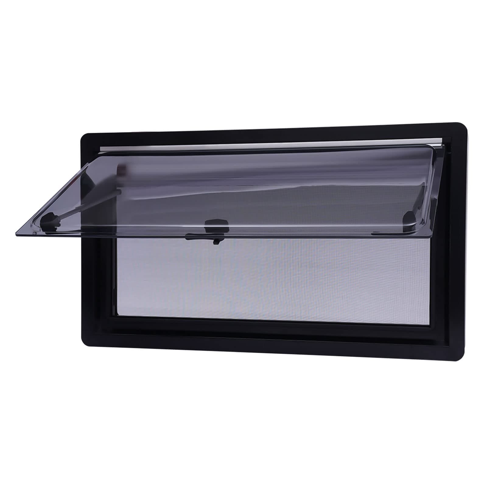 RV Caravan Camper Trailer External Push Window Vent Hatch Hinged Replacement RV Windows 900x500mm 35.4x19.7inch