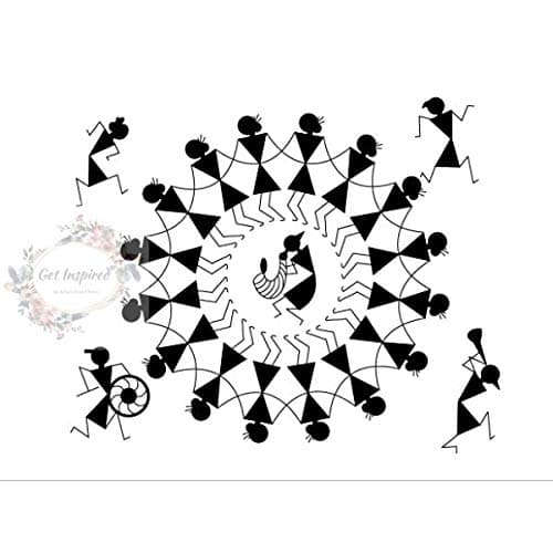 Get Inspired Warli Dance Form Clear Stamp Set (7 x 7 inch)
