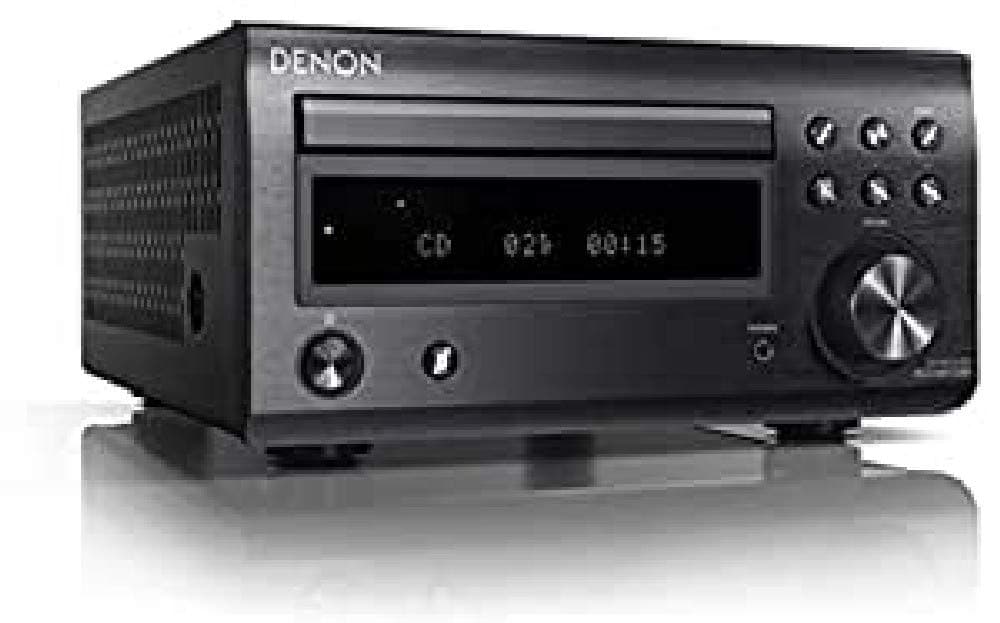 Denon RDCM41DAB Hifi Receiver with CD Player, Audio Receiver for HiFi, Bluetooth, 2x30W + Subwoofer PreOut, FM Radio / DAB / DAB+ Tuner, 2x Digital Optical Input & 1x Headphone Output - Black