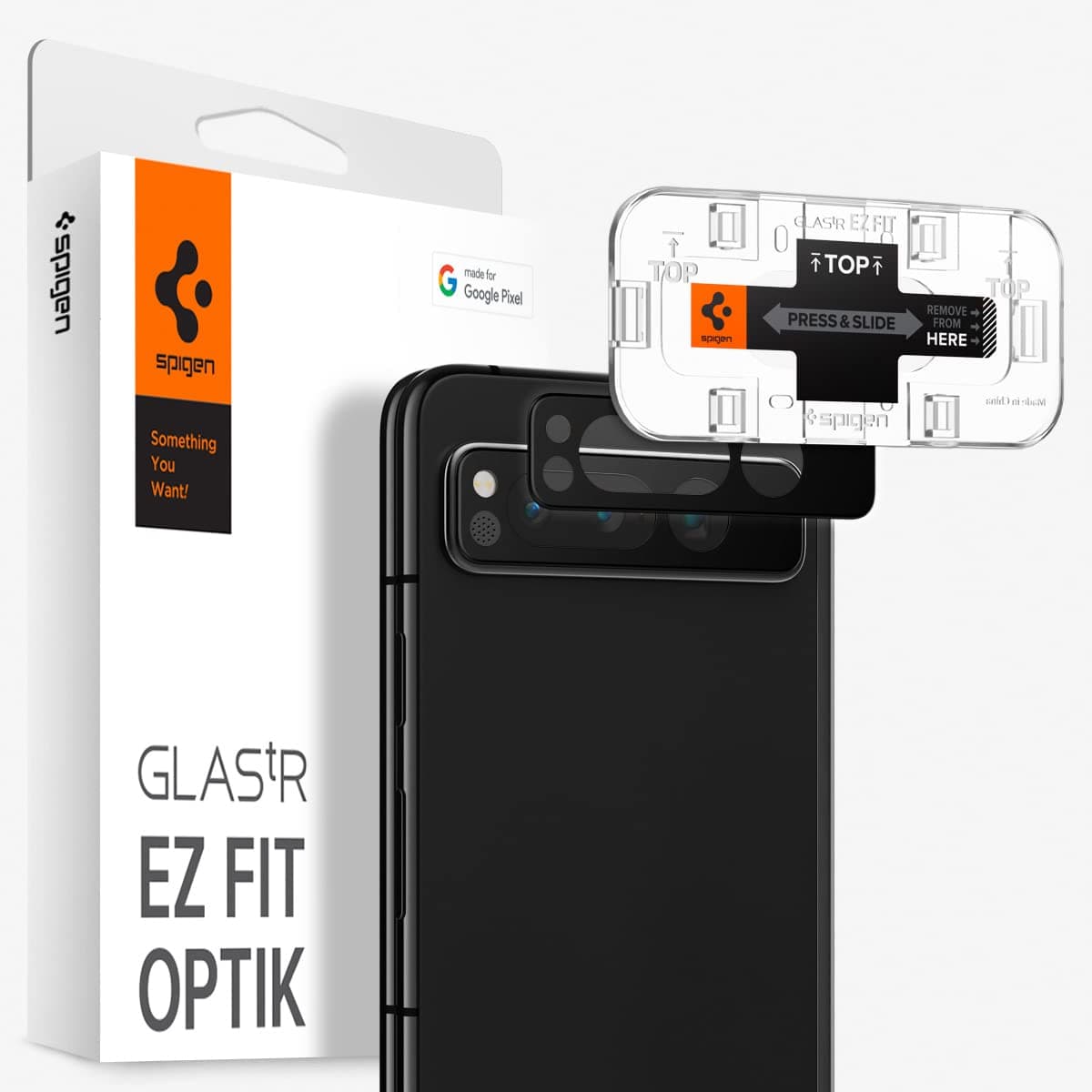 GLAStR EZ Fit Optik Camera Lens Screen Protector designed for Google Pixel Fold - Black [2 Pack]