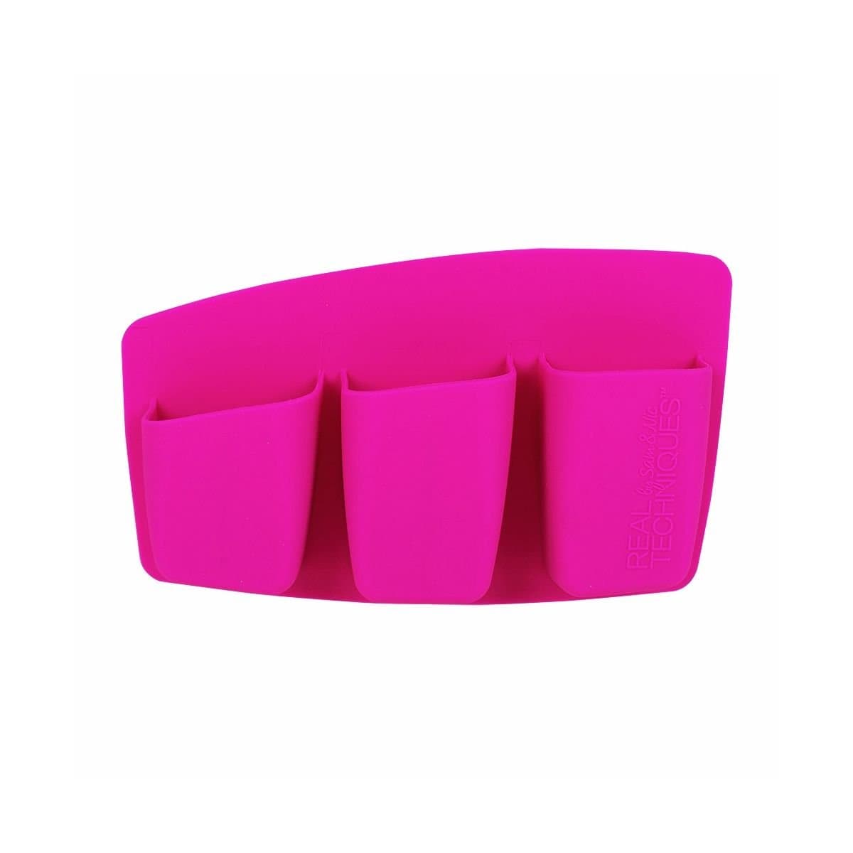 Real Techniques 3-Pocket Expert Organizer Pink-Makeup Brush Storage Container