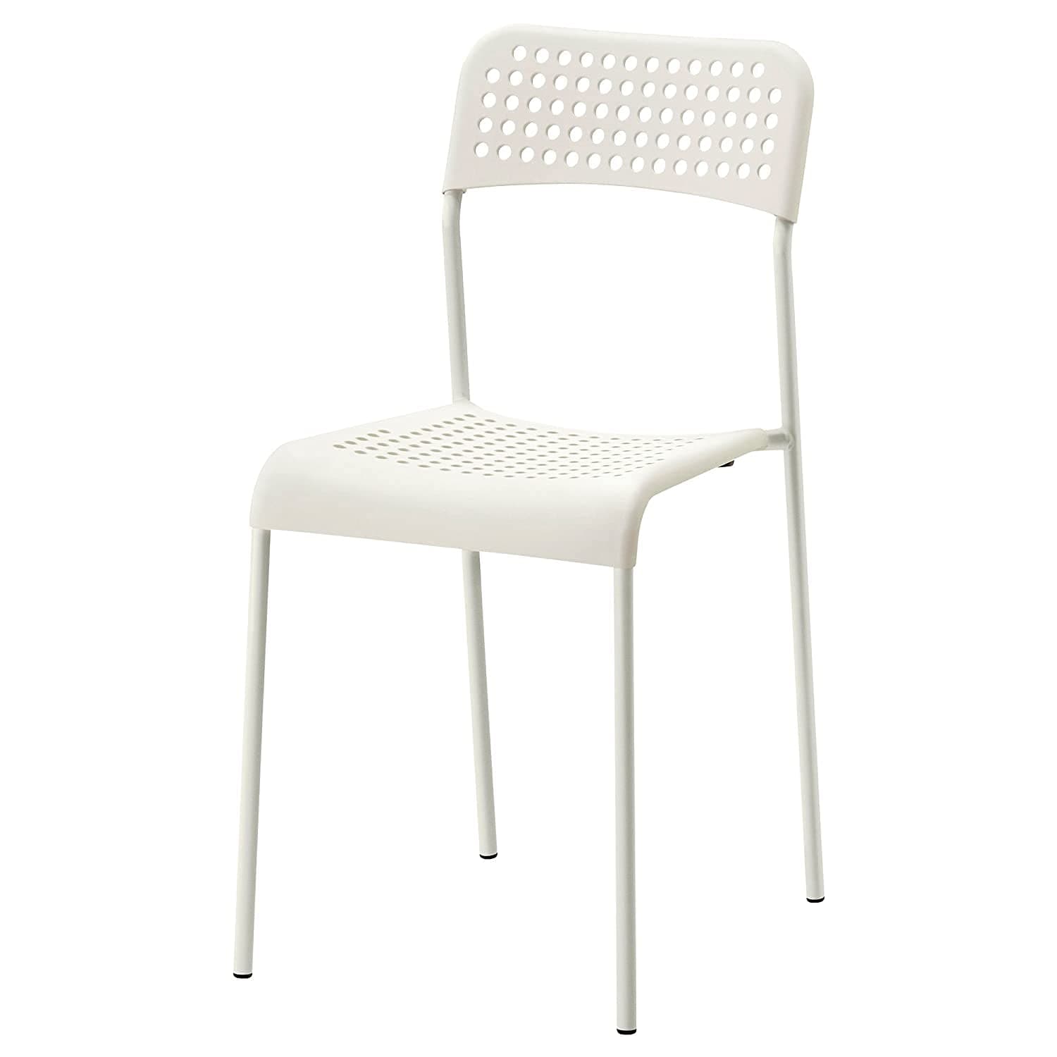 Ikea Modern Chair (Steel , White)