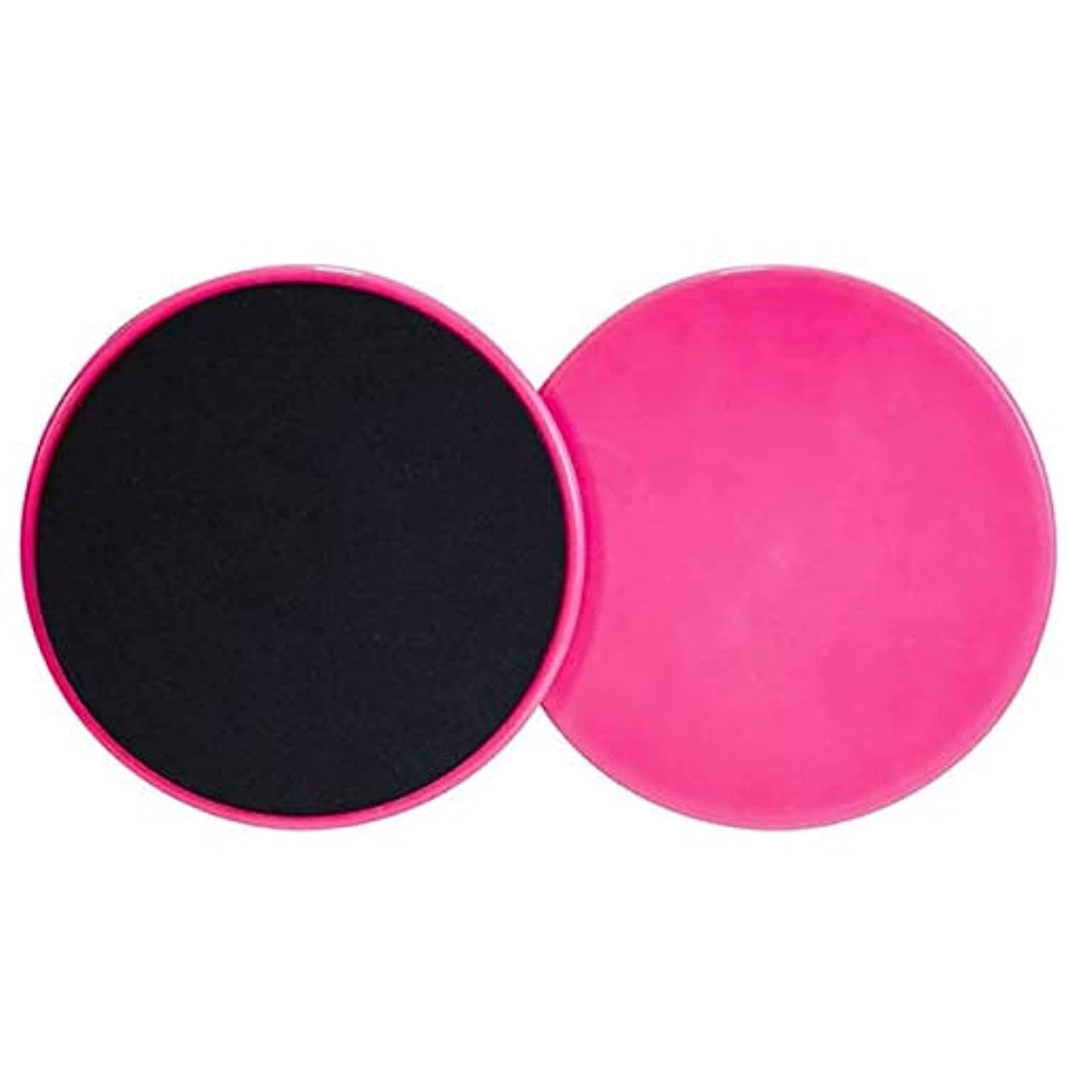 Set of 2 Core Exercise Sliders Dual Sided Gliding Discs-Trainer Fitness Equipment for Abdominal,Total Body Workouts, Crossfit - Rose Red