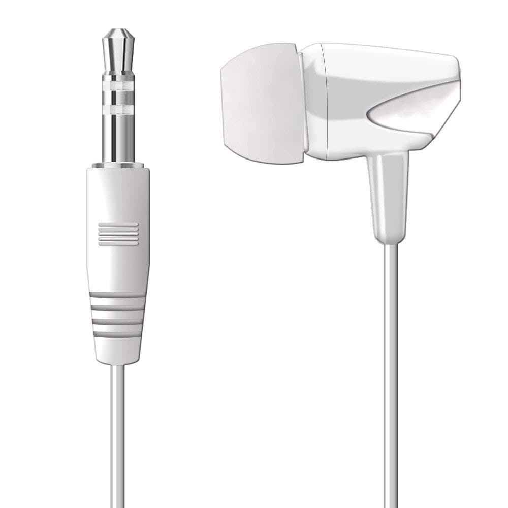 WEUTOP Single Earbud Stereo Headphone [ 3.3ft ] (White)