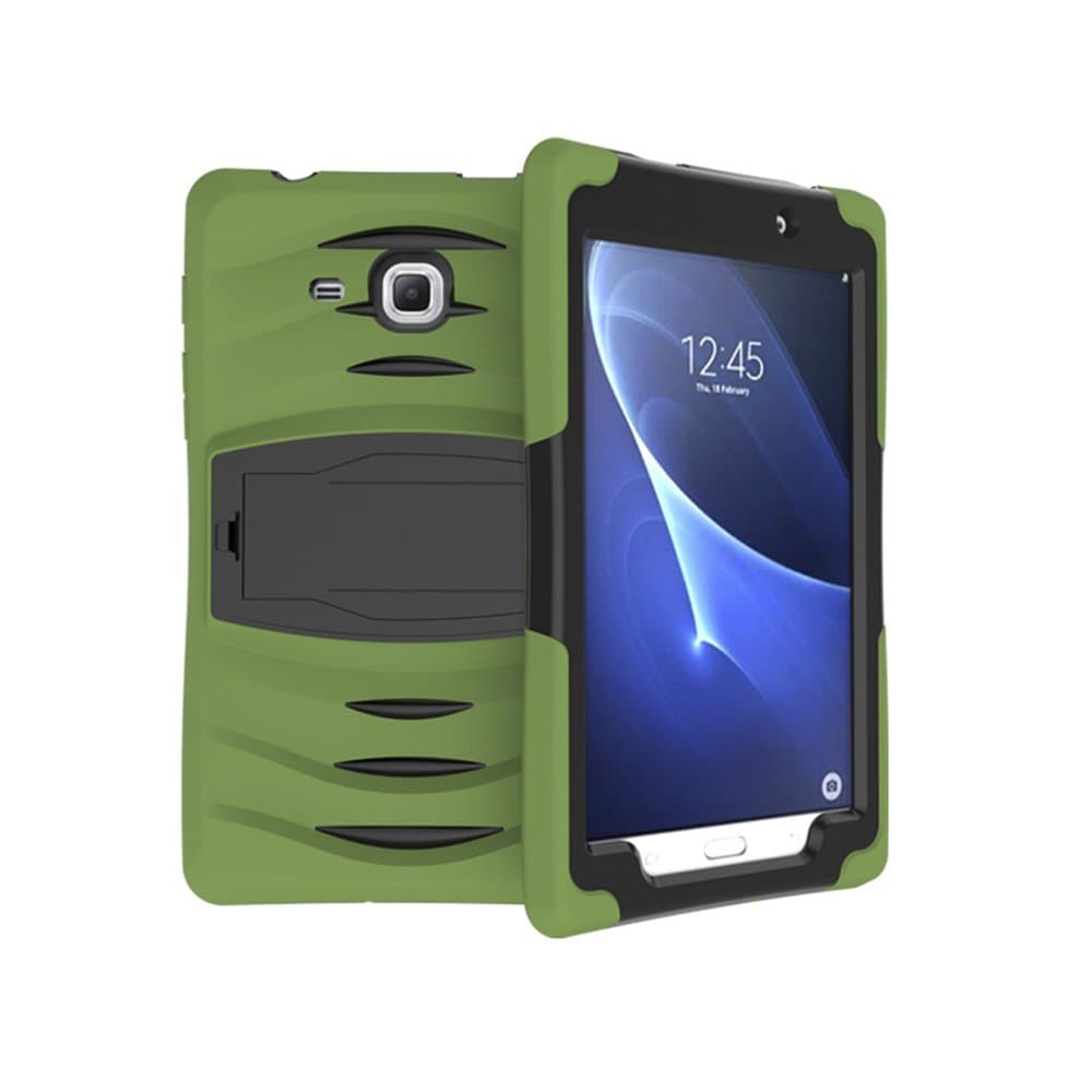 Tab A 7.0 Case for Samsung Galaxy SM T280/T285 - Full Body Shockproof Heavy Duty Armor Cover with Kickstand for Samsung Table 7" Case (Army Green)