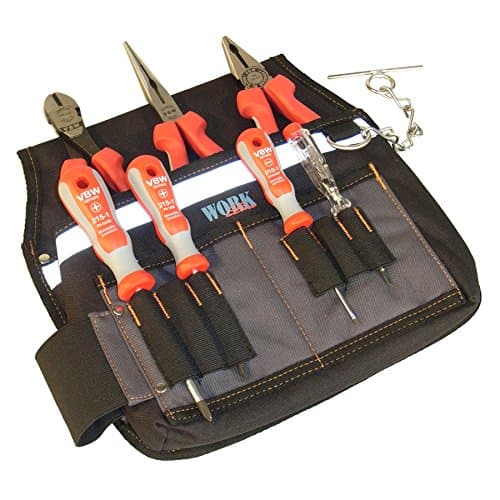 VBW 800080 Plier Set"Compact-P" 7 Pcs Polished, Red/Black/Grey