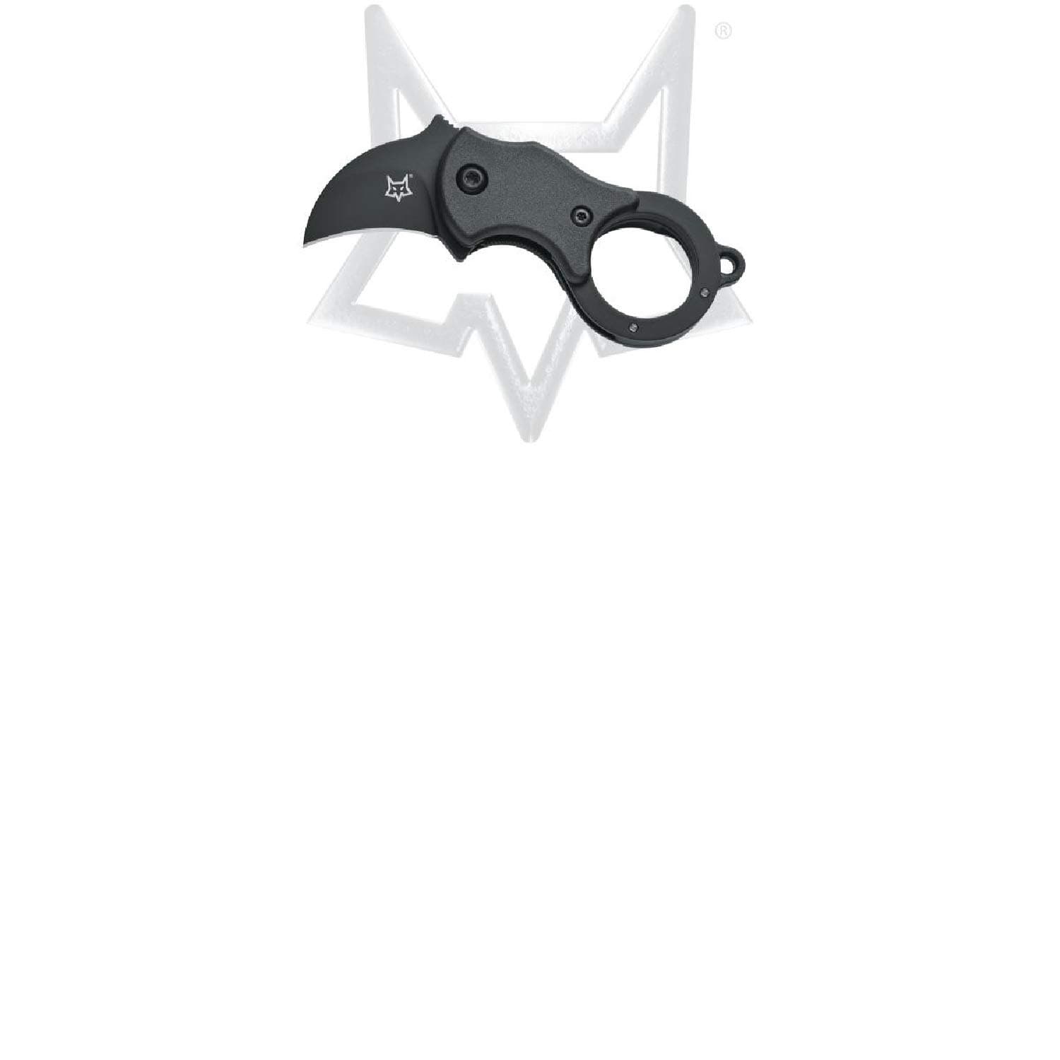 Fox KnivesMini-Ka FX-535 OB Mini Karambit Folding Knife - 0.98in Stainless Steel Blade Black Idroglider Finish, Orange FRN Handle, Liner Lock, Key Ring
