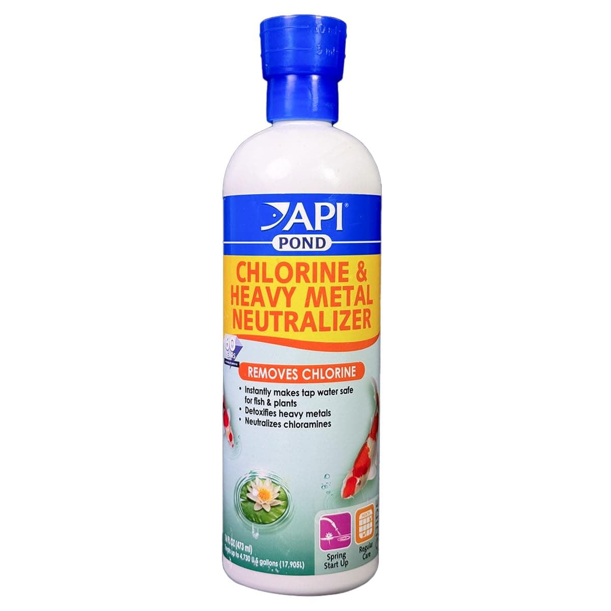 API POND CHLORINE & HEAVY METAL NEUTRALIZER Pond Water Neutralizer 16-Ounce Bottle