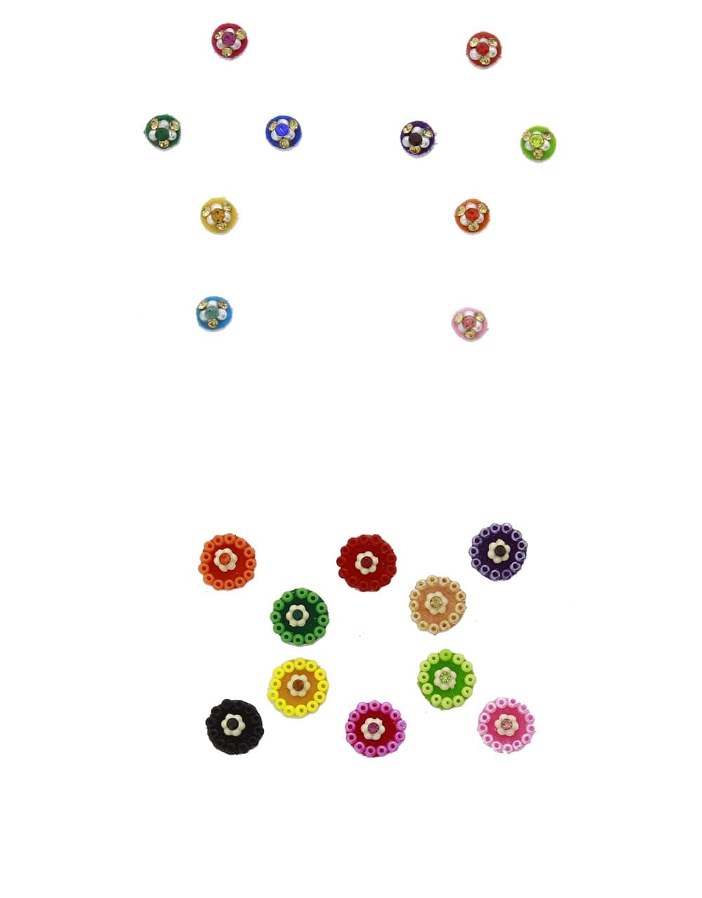 The Clara Mulit Colour Designer Forehead Bindis Combo Packets | Traditional Bindis For Girls | Designer Tikali Combo Set