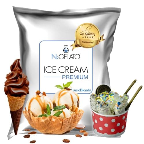 Premium Ice Cream Mix For Soft Serve, Rolled Ice Cream, Gelato, Liquid Nitrogen, 1-Pack, Imported