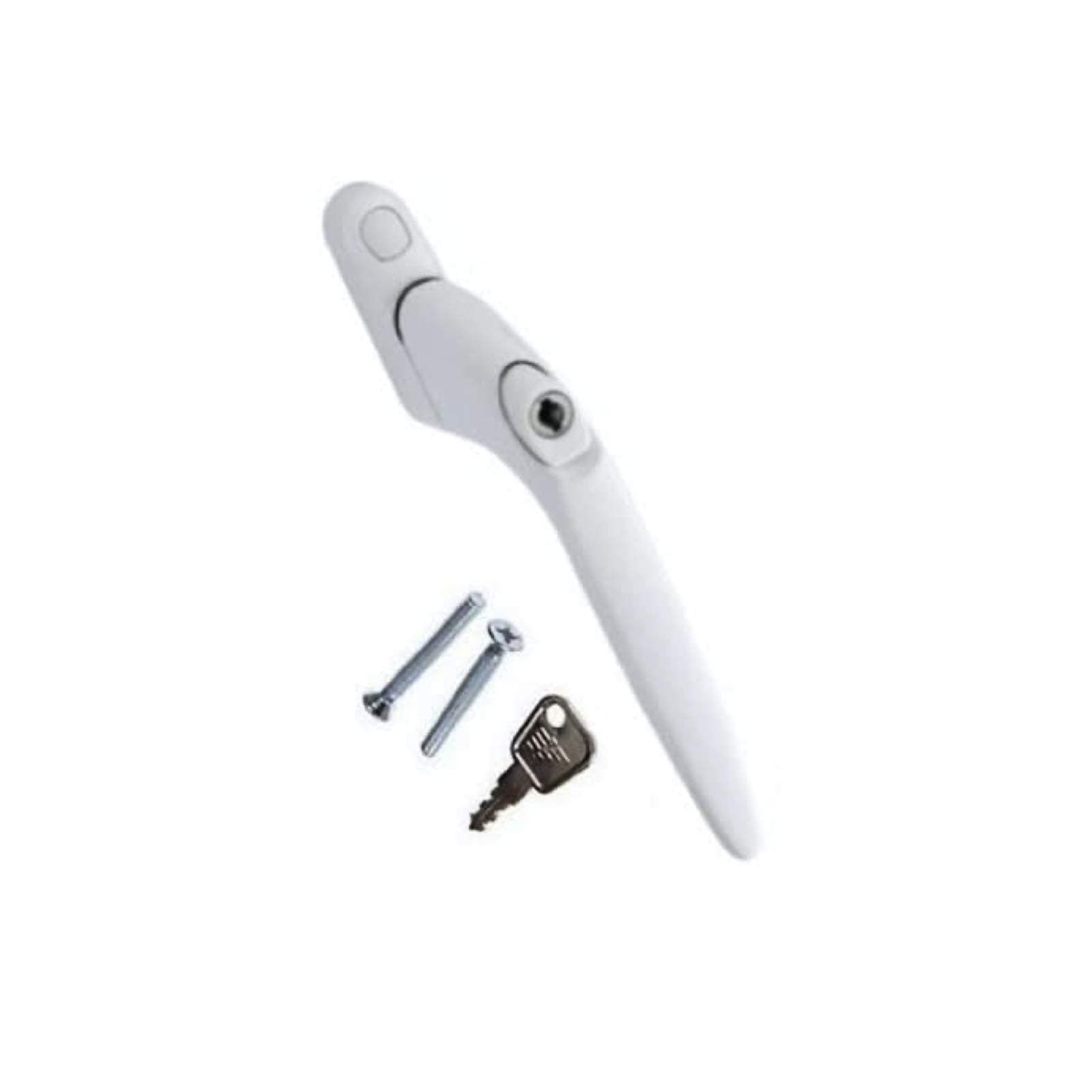 X10 uPVC Window Handle Inline White Double Glazed Universal Espag Replacement uPVC Window Handles - White - Pack of 10