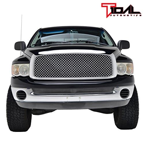 Tidal Replacement Upper Grille Front Hood Grill for 02-05 Dodge Ram 1500/03-05 Dodge Ram 2500 3500 Heavy Duty