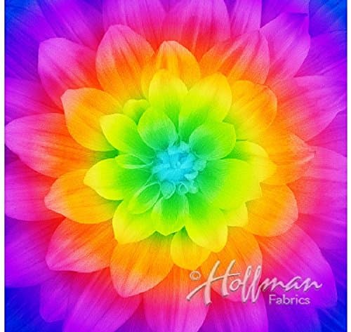 Dream Big - Digital Panel -Large Floral - Prism - by Hoffman Fabrics