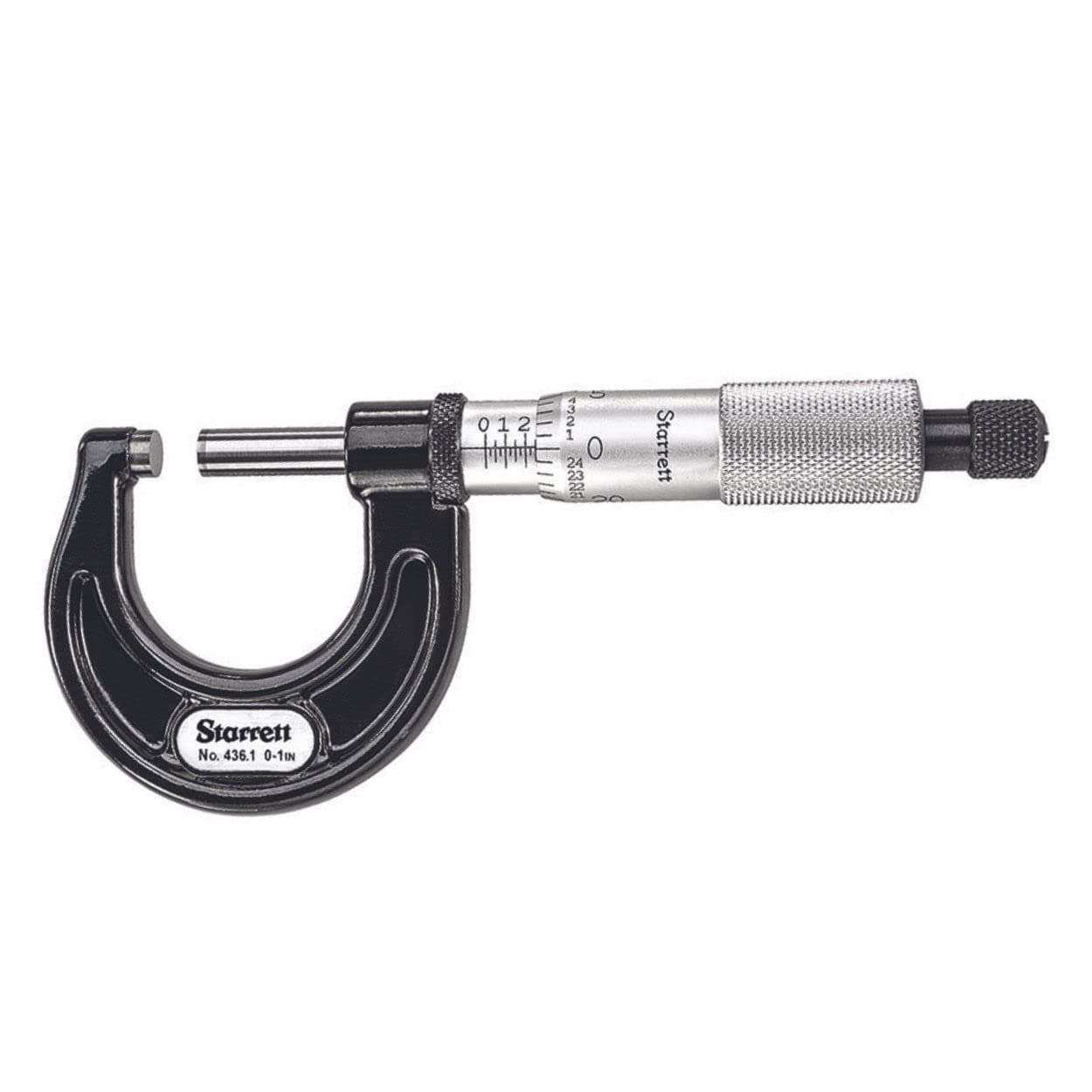 Starrett 436.1XRL-1 Outer Micrometer Ratchet Stop Lock Nut, Carbide Face, 0-1" Range, 0.000" Scale