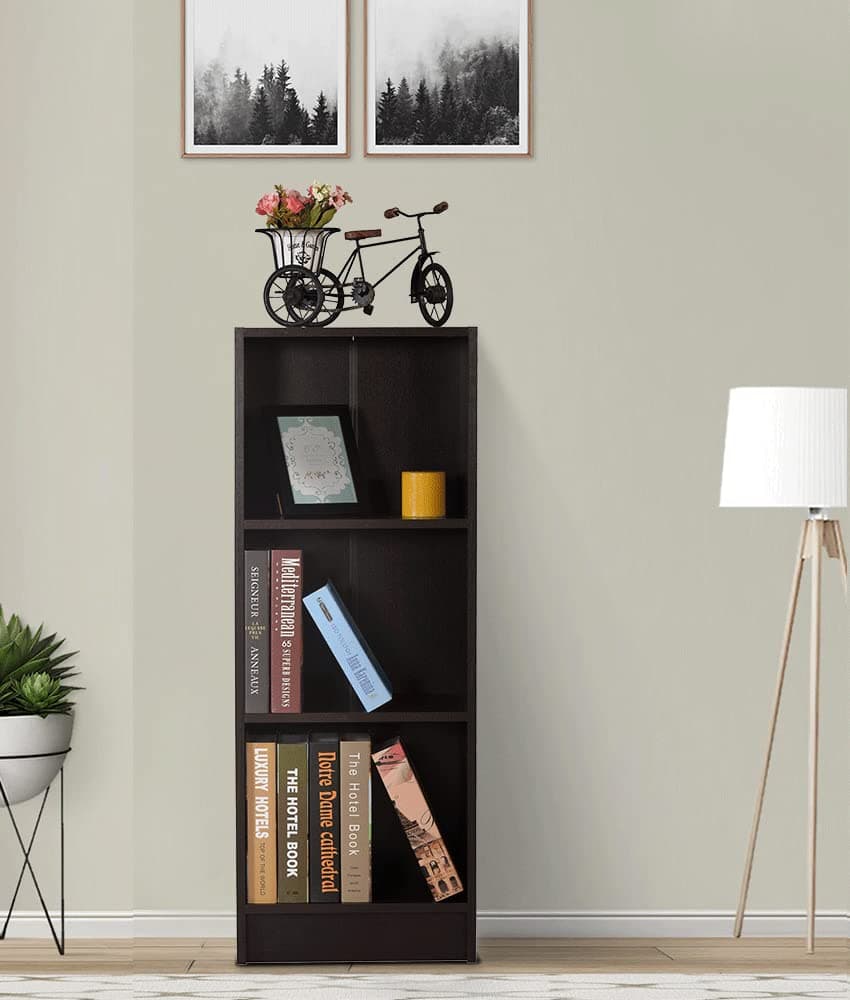 Lexis 3-Shelf Book Shelf, Dark Wenge