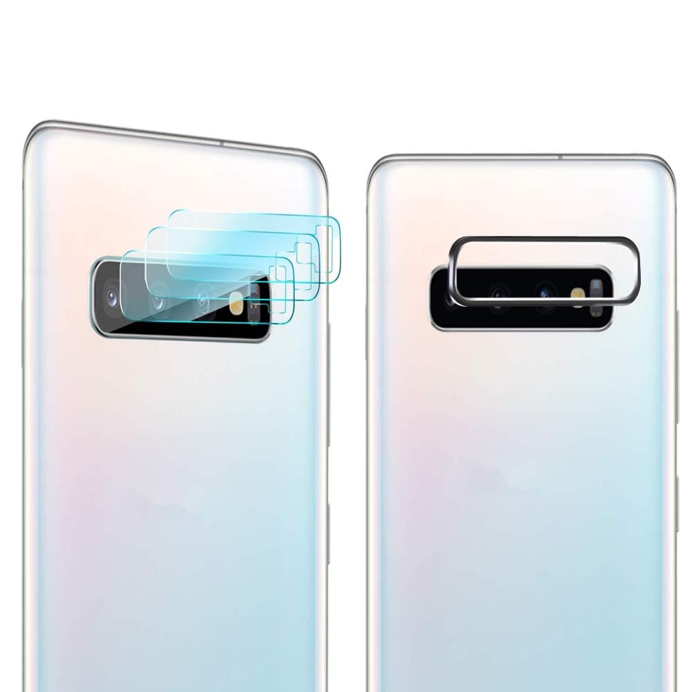 iAnder [3-Pack] Camera Lens Screen Protector Compatible Galaxy S10 Plus/S10 - Tempered Glass Camera Lens Screen Protector with Cover Case