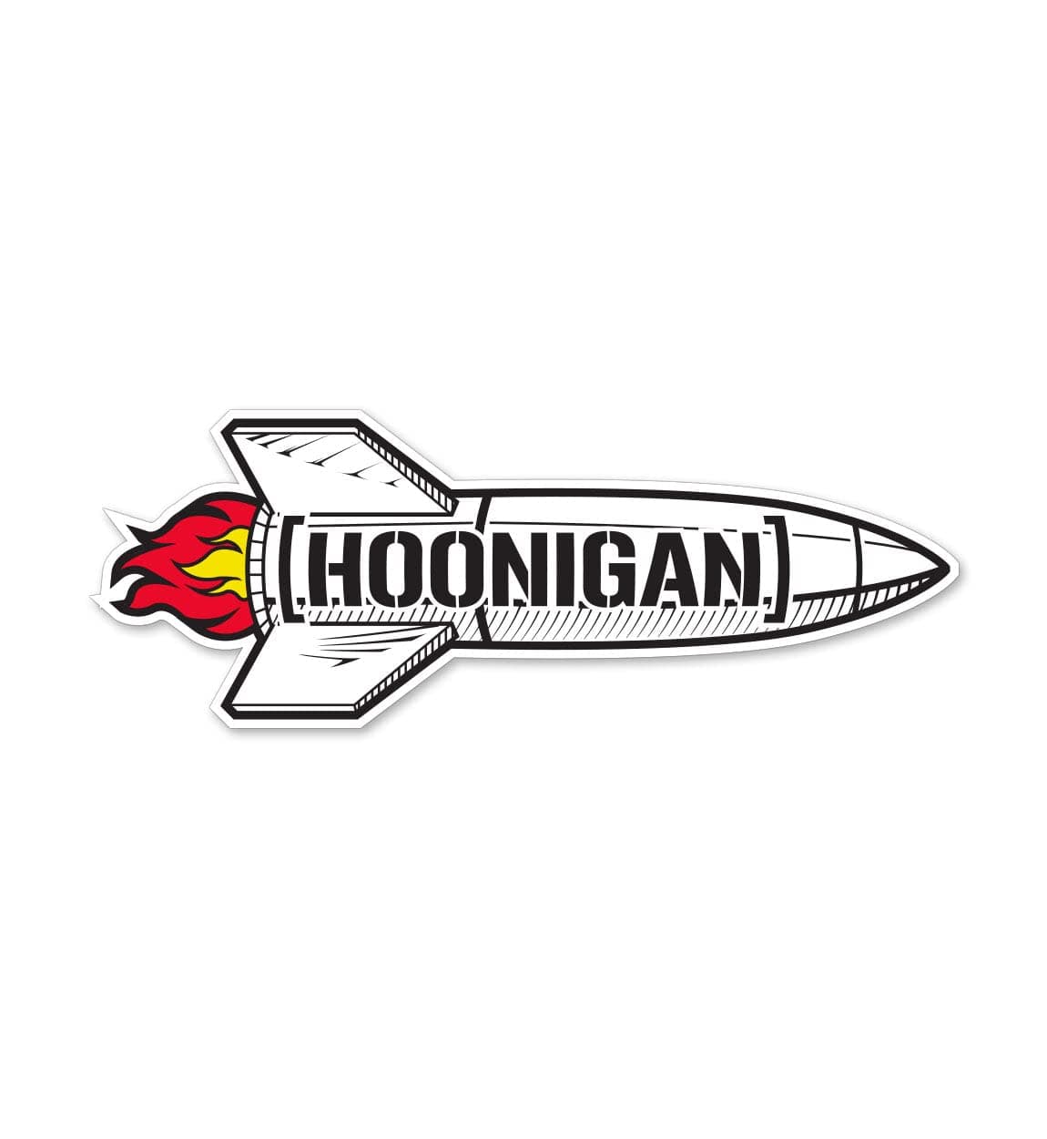 Hoonigan ROCKET sticker White/ECH
