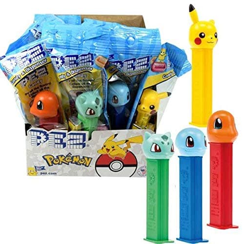 Pokémon PEZ Candy Party Pack, 12 Assorted Pokémon Characters with PEZ Candy Refills
