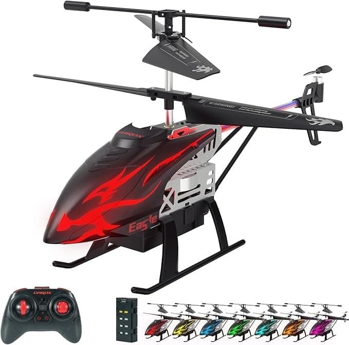 Jack Royal Remote Control Helicopter for Kids, LED Light Effects, Altitude Hold, One-Key Takeoff/Landing, for Boys and Girls,Helicopter with 7 Colors Light & High Stability