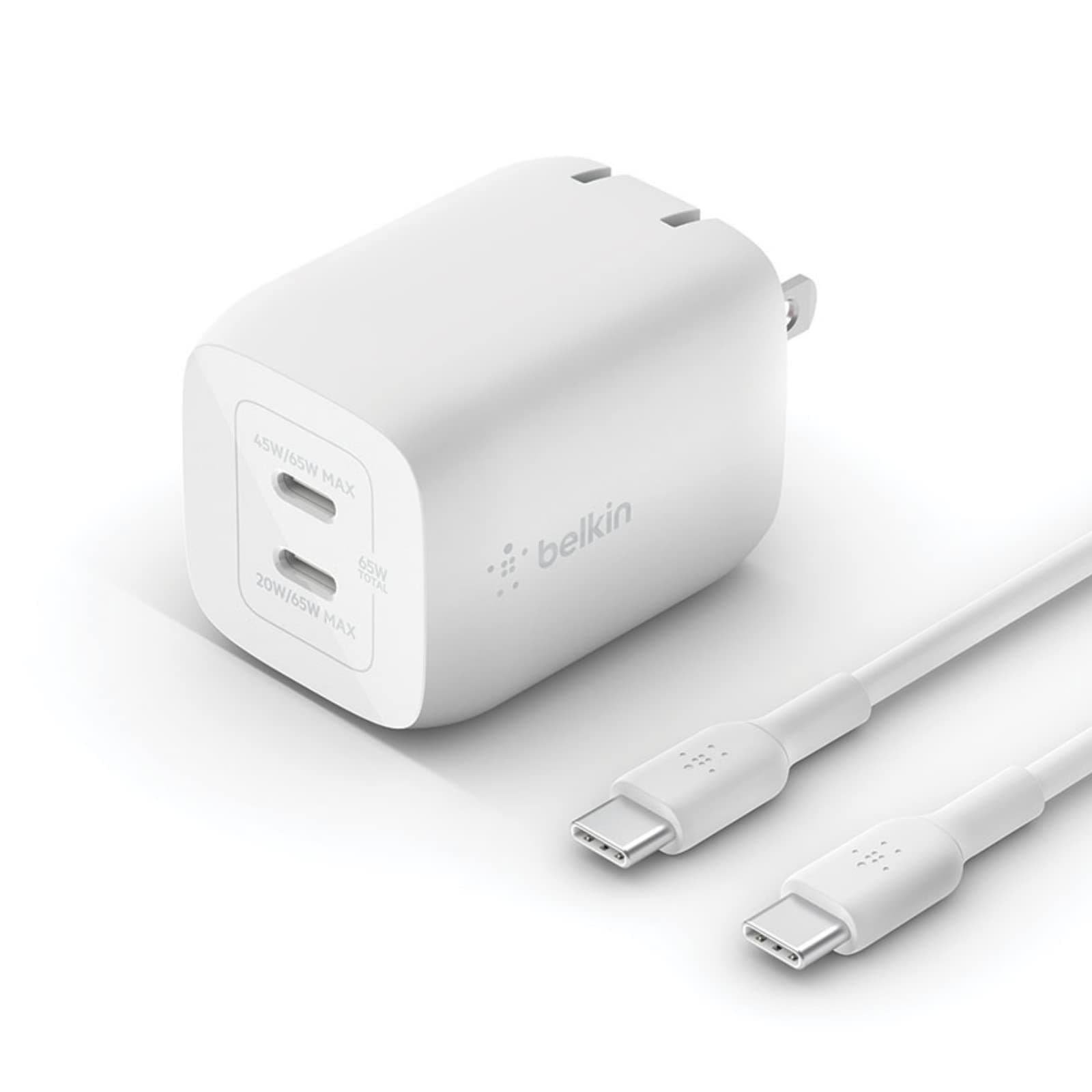 65W DUAL USB-C GAN CHARGER + CABLE