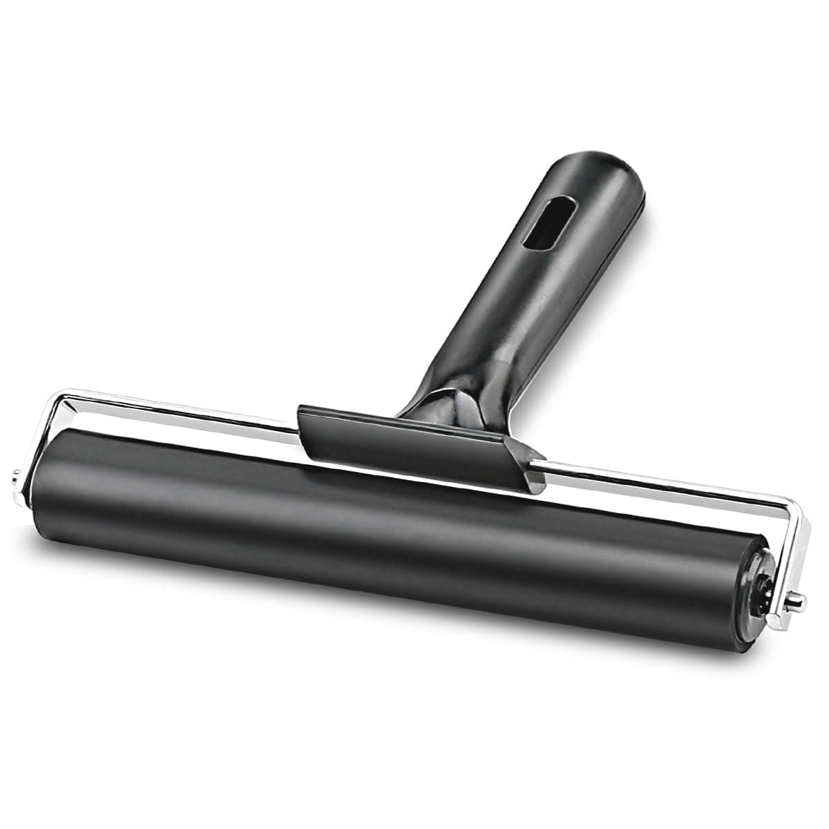 Rubber Roller, Ideal for Anti Skid Tape Construction Tools, Print, Ink and Stamping Tools (8-Inch, Black)