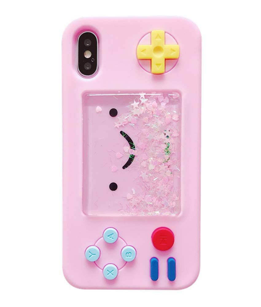 UnnFiko Squishy 3D Cartoon Game Case Compatible with iPhone 11 Pro Max, Creative Liquid Stars Funny Play Case Soft Rubber Protective Cover for Girls Women (Pink, iPhone 11 Pro Max)