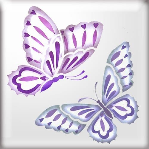 The Stencil Studio Butterfly Stencil Pack - Reusable Stencils (Beautiful & Fluttering Butterfly Stencil) A4 Size