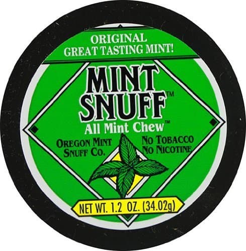 Oregon Mint Snuff Co. - Mint Snuff All Mint Chew - Original Mint Flavor 1.2oz Tin (5 Cans)
