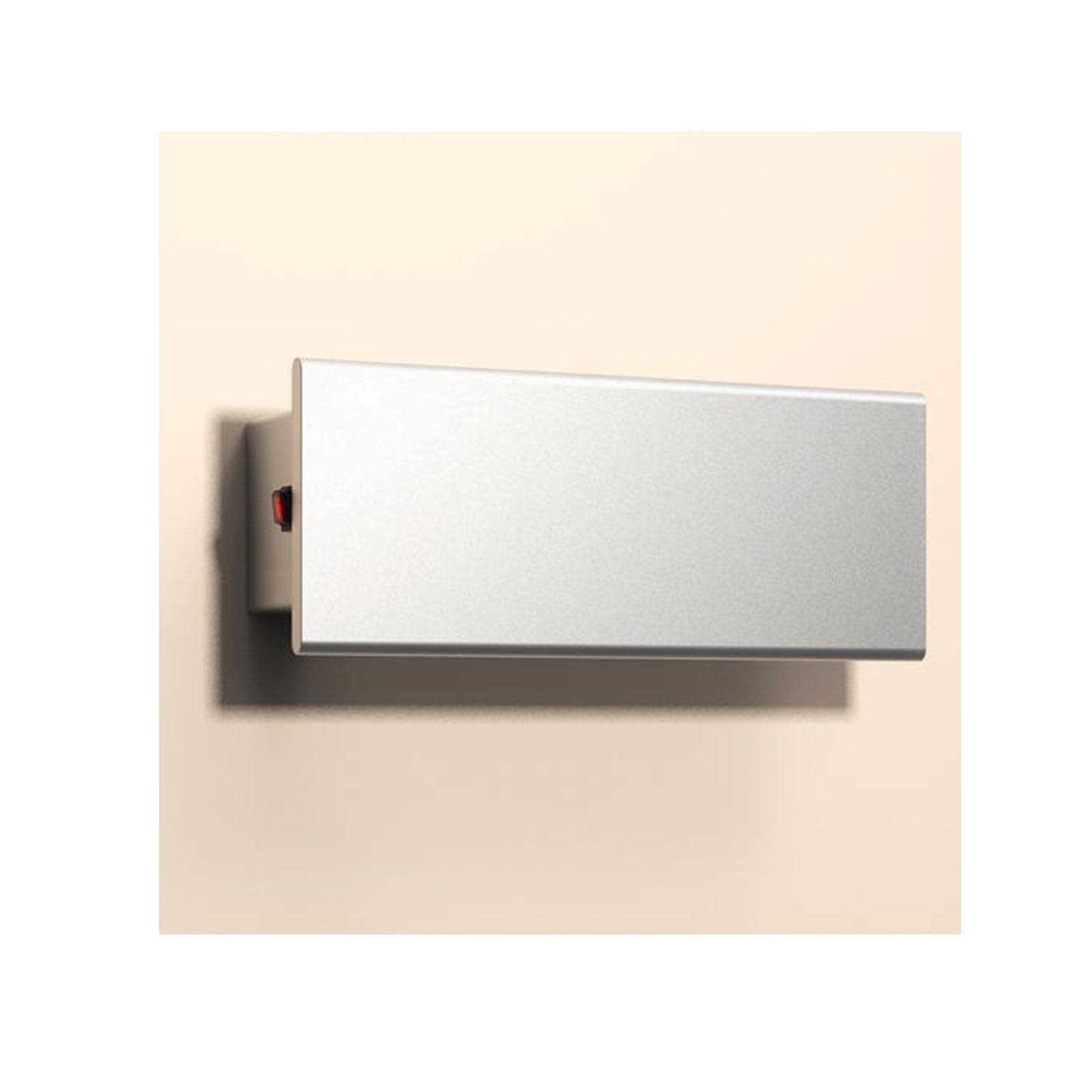 Wide Panel Wall Mounted Towel Warmers Small,Heated Drying Rack Towel Dryer for Bathroom,Hard Wired Aluminum Heated Towel Rack,Silver,Hard wired left