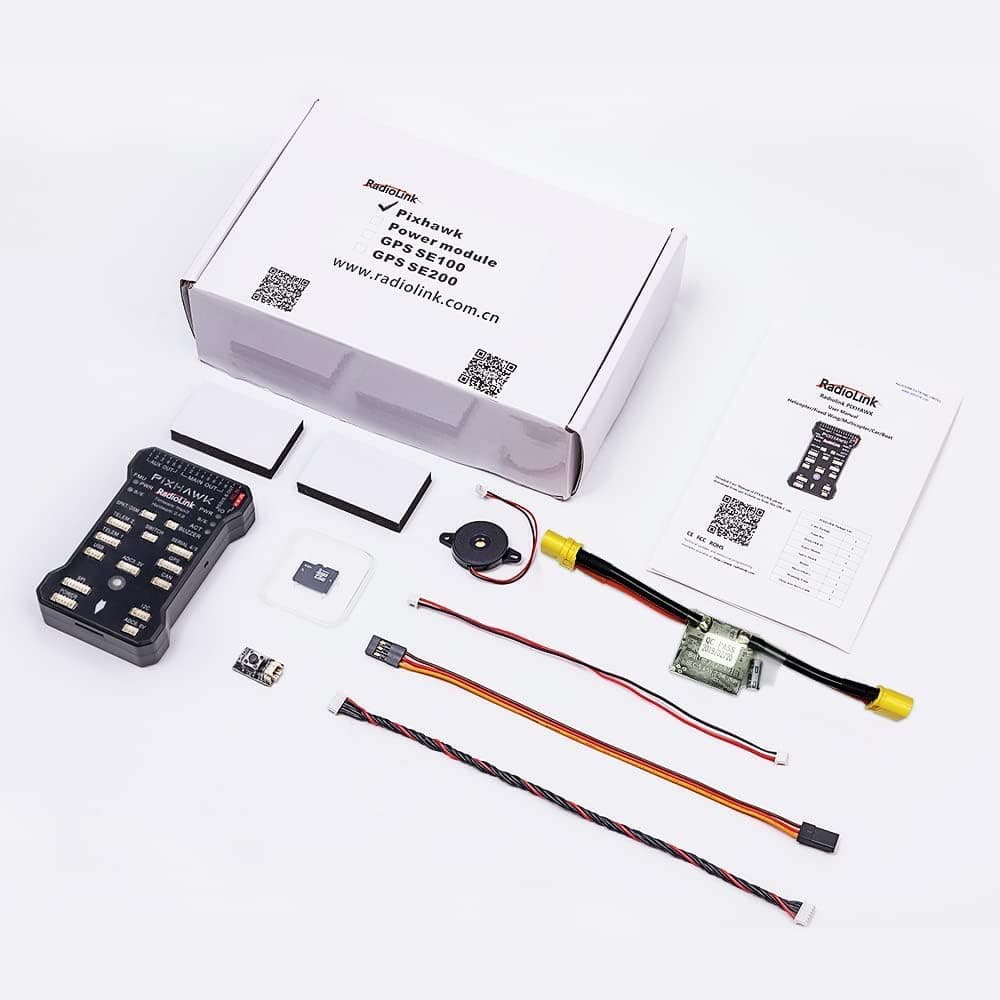 Radiolink PIXHAWK 2.4.8 Flight Controller, 8 PWM Channel Support OSD and Data Telemetry, FC with 2S-12S Power Module for Drone/Rotary/2-8 Copter/Airplane/VTOL/Helicopter/Boat/Robot/Mower