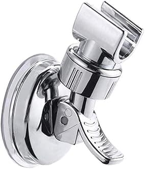 Medsuo Adjustable Shower Head Holder, No Drill Wall Mount Bracket, Chrome Polished, ABS Material
